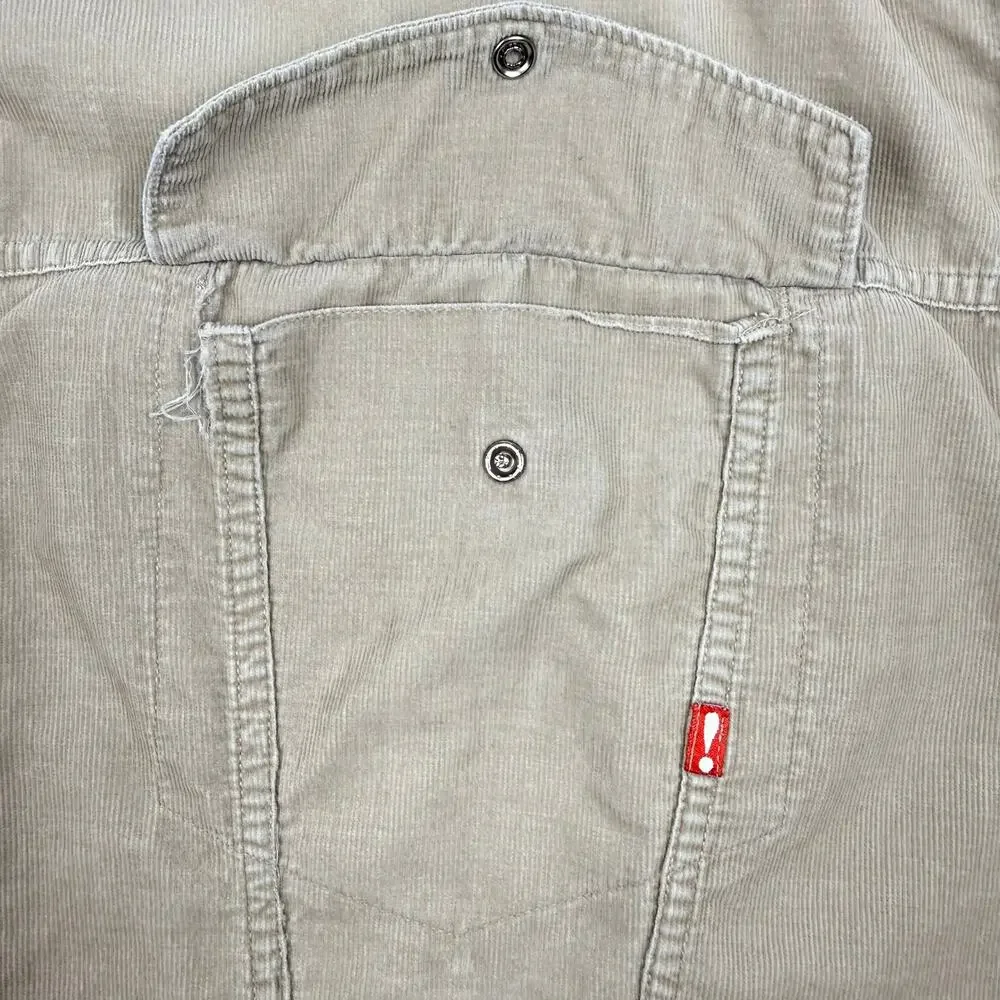 Joop! Jeans Beige Corduroy Button-Up Shirt Vintage 90s Oversized Shacket Large